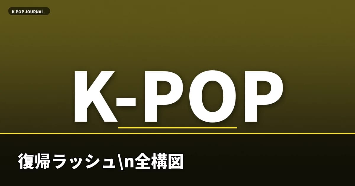 2026年K-POPレジェンド4組同時復帰とルーキー戦国時代の全貌