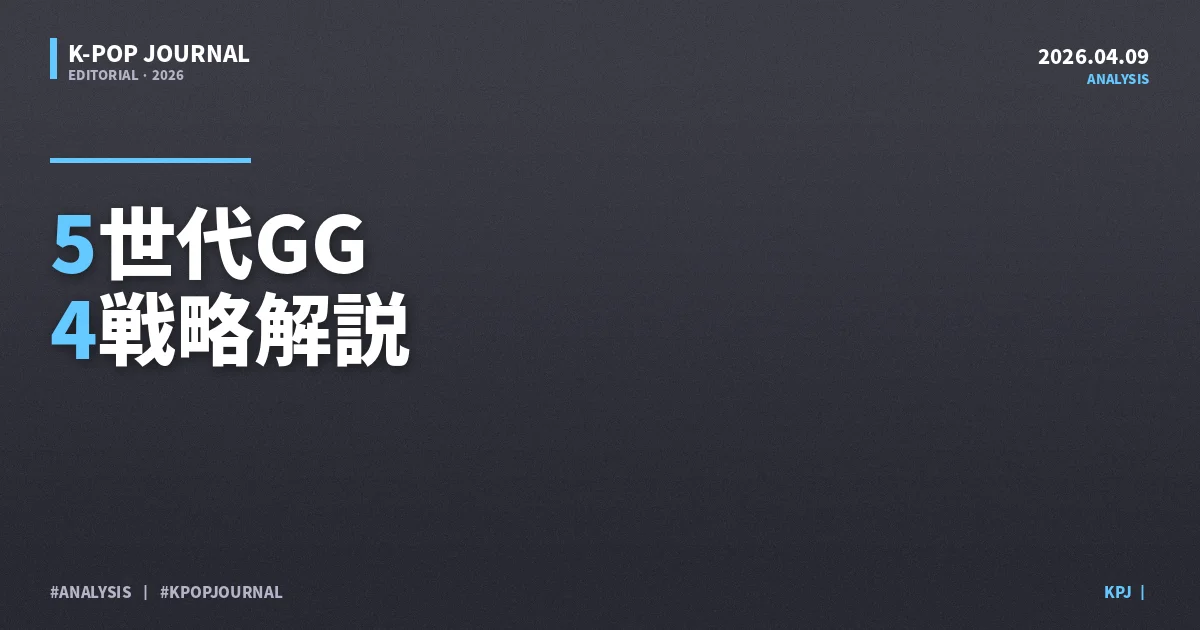 5世代K-POPガールズグループ4戦略：ガールクラッシュ後の生存戦略を解説