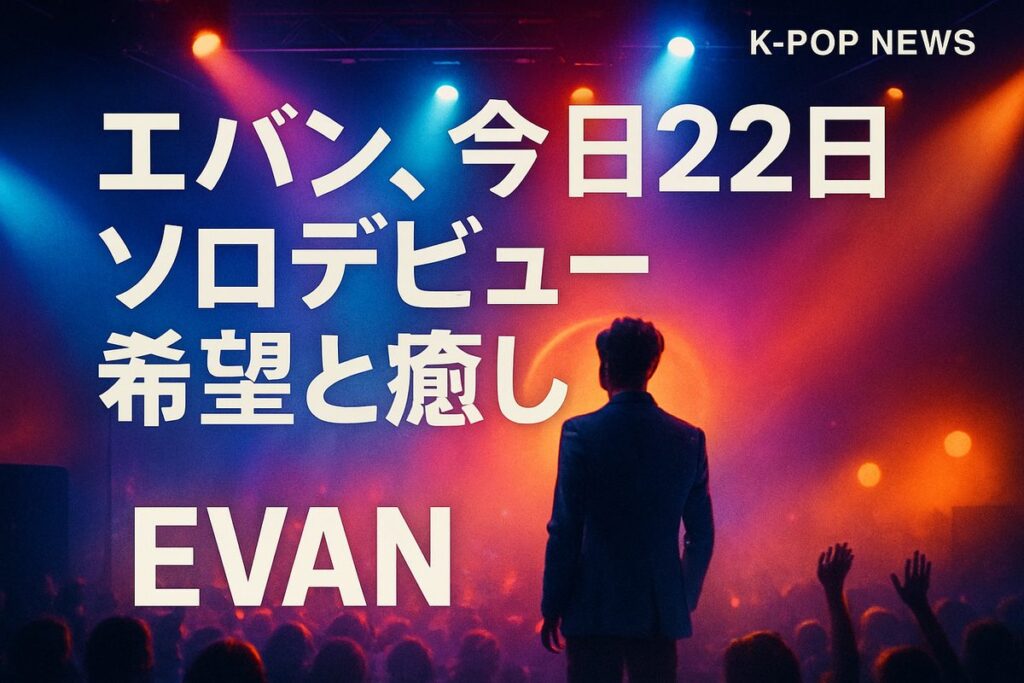 エバン、今日22日ソロデビュー「希望と癒し