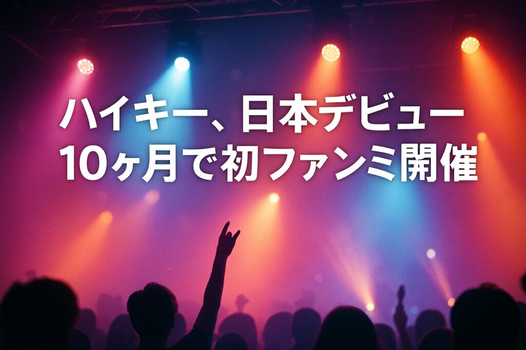 ハイキー、日本デビュー10ヶ月で初ファンミ開催