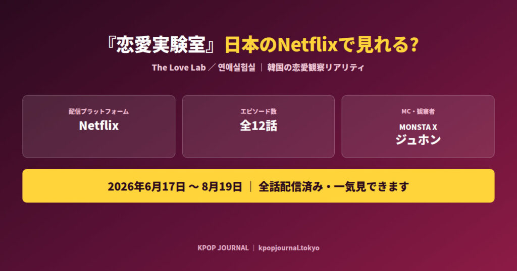 Netflix『恋愛実験室』完全ガイド｜配信日・出演者・見どころをやさしく解説