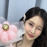 KARA パク・ギュリ 台湾ファンミでピンクドレス姿