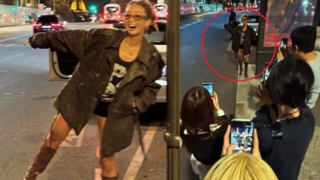 Hyolyn、パリの夜道で存在感発揮